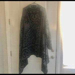 Long, ornate asymmetrical sweater/cardigan!